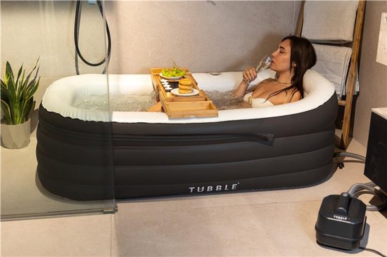 Tubble® Cuzi Opblaasbare Jacuzzi – Black Onyx – 255L