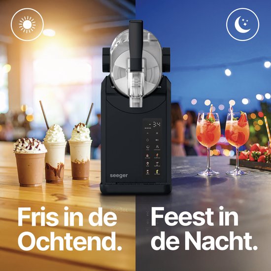 Seeger SuperSlush Machine – 7 Programma's – Geen IJs Nodig – Zwart