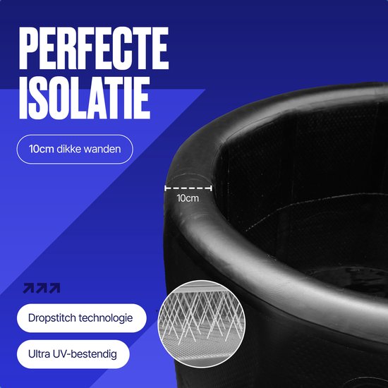 OPTIMICE IJsbad Barrel PRO – Opvouwbaar – Incl. Thermometer & Draagtas