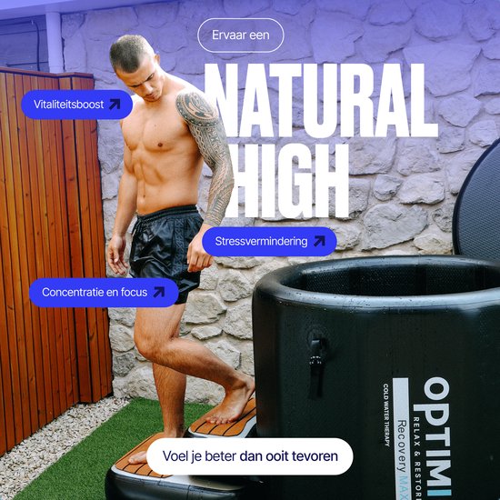 OPTIMICE IJsbad Barrel PRO – Opvouwbaar – Incl. Thermometer & Draagtas