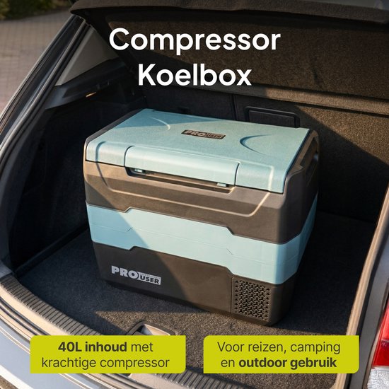 Pro-User CoolX 40 Compressor Koelbox 40L – Dual Zone – 12V/24V/230V