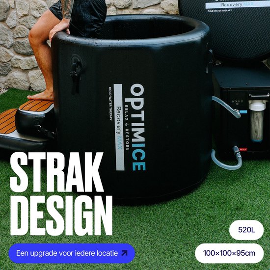 OPTIMICE IJsbad Barrel PRO – Opvouwbaar – Incl. Thermometer & Draagtas