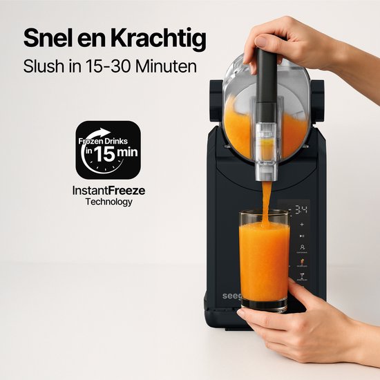 Seeger SuperSlush Machine – 7 Programma's – Geen IJs Nodig – Zwart