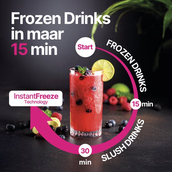 Seeger SuperSlush Machine – 7 Programma's – Geen IJs Nodig – Zwart