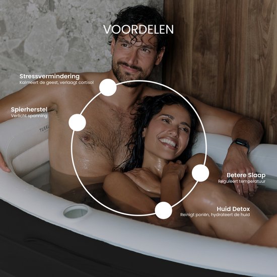 Tubble® Cuzi Opblaasbare Jacuzzi – Black Onyx – 255L