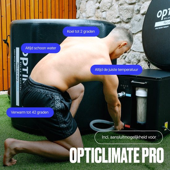OPTIMICE IJsbad Barrel PRO – Opvouwbaar – Incl. Thermometer & Draagtas