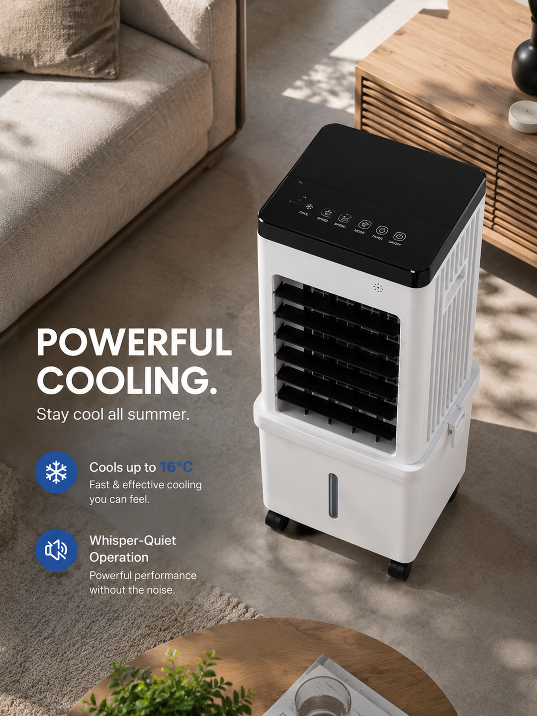 FrostAir™ 3-in-1 — Fluisterstille Airco 60dB voor Slaapkamer